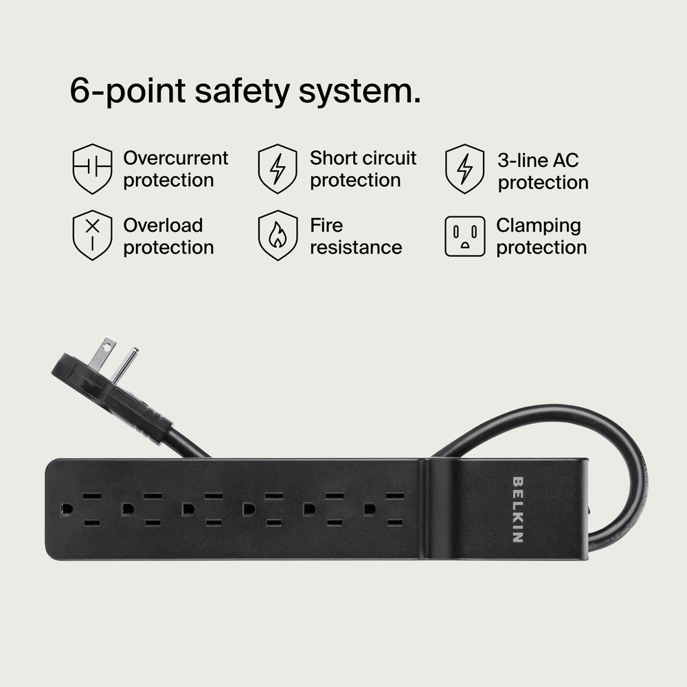 Belkin cable de 1.8 m desplegado junto a muebles, proporciona alcance y accesibilidad