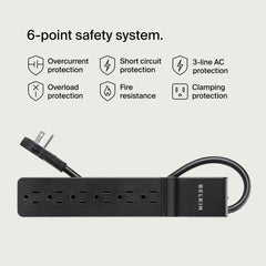 Belkin cable de 1.8 m desplegado junto a muebles, proporciona alcance y accesibilidad