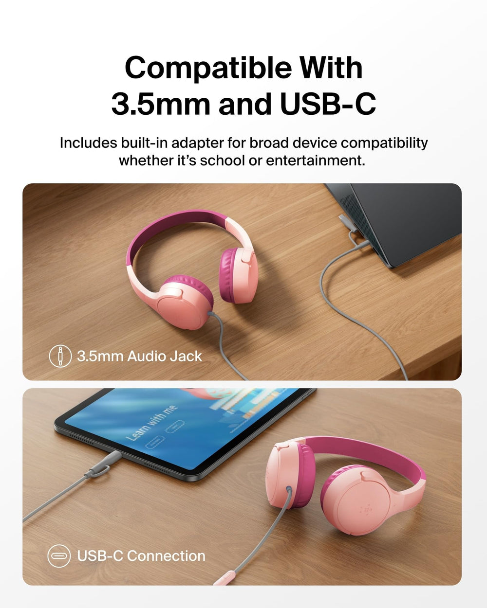 Belkin dongle USB-C a 3.5 mm en cable, compatibilidad versátil