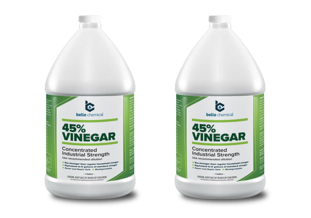 Belle Chemical envase frontal 2 galones mostrando etiqueta y capacidad, alternativa ecoeficiente