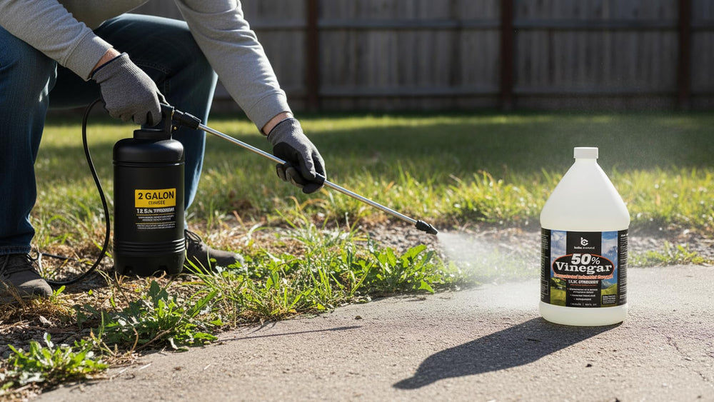 Belle Chemical aplicándose en concreto exterior para remover depósitos