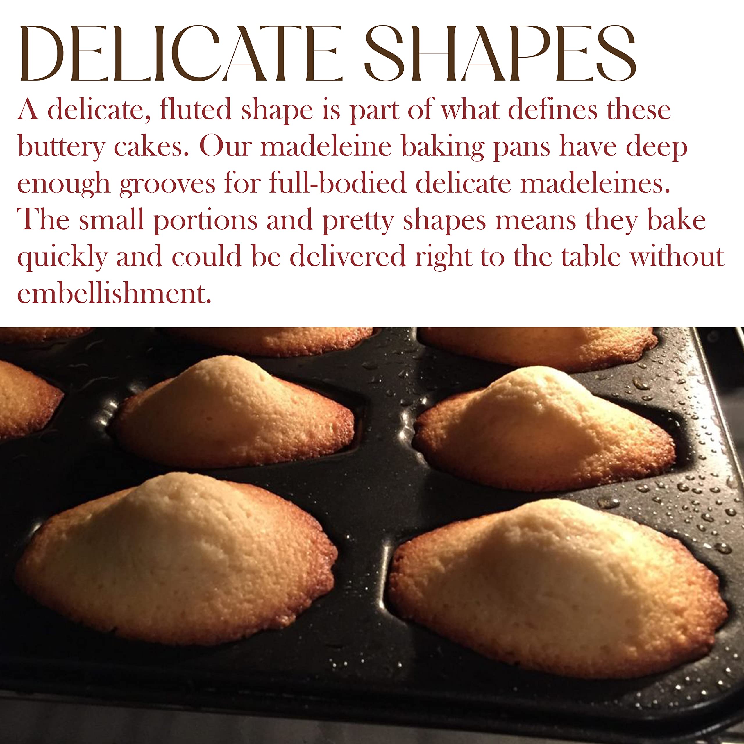 Bellemain presentación de madeleines en cocina resaltando aspecto profesional