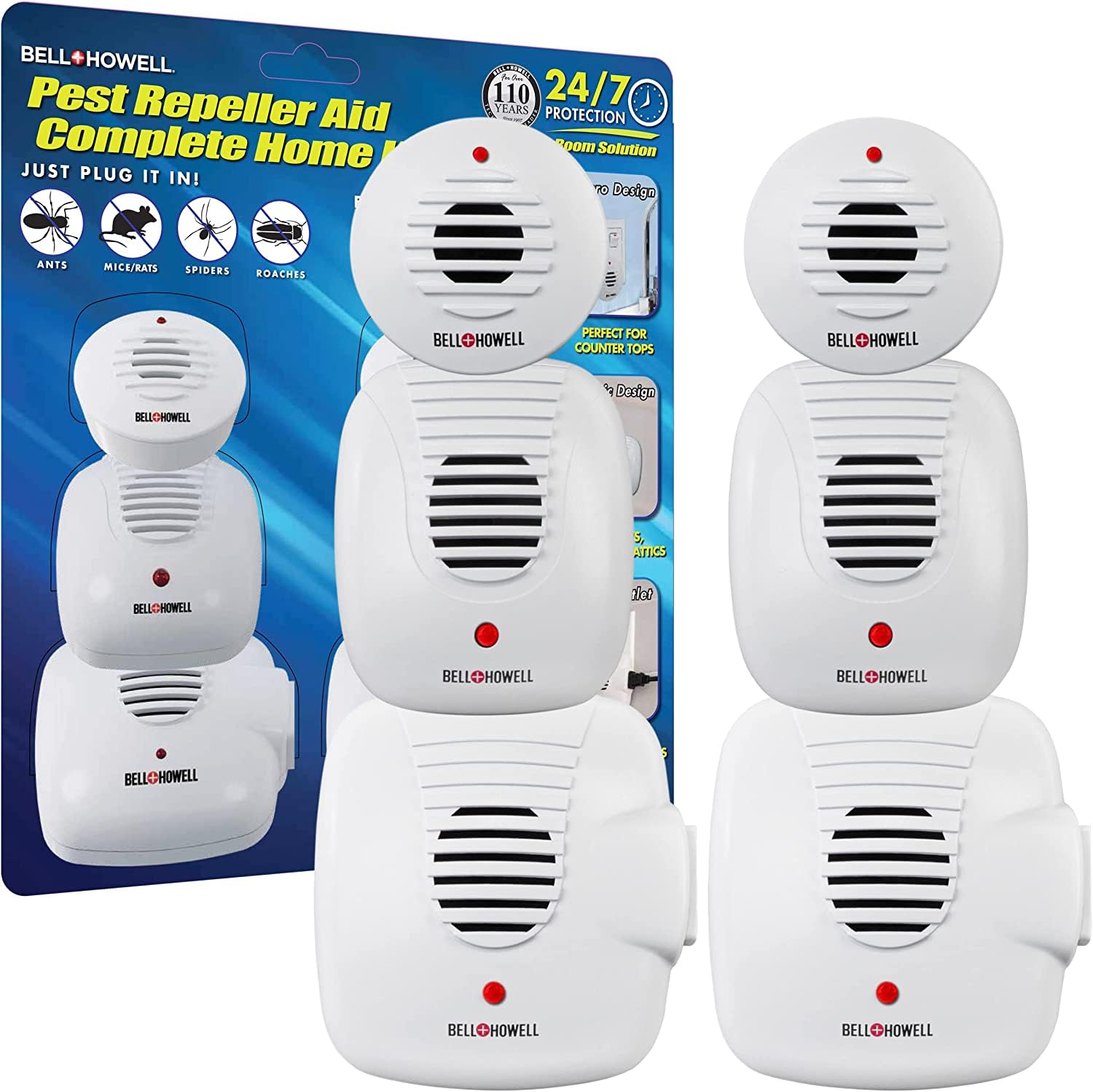Bell+Howell front packaging showing six-pack kit and benefits