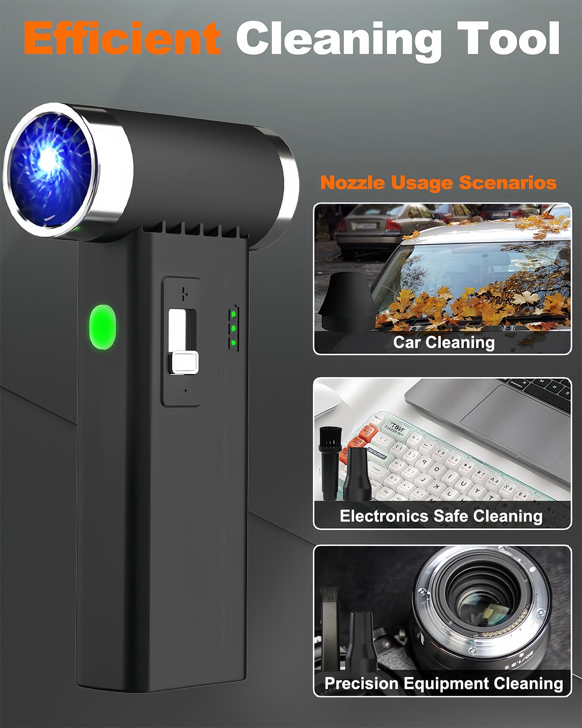 BELTLY FT03 limpiando interior de coche para mantener rejillas y tapicería sin polvo