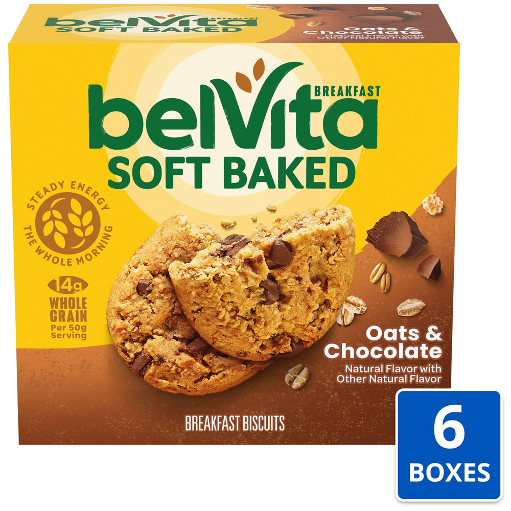belVita chocolate pieces detail highlighting real chocolate taste benefit