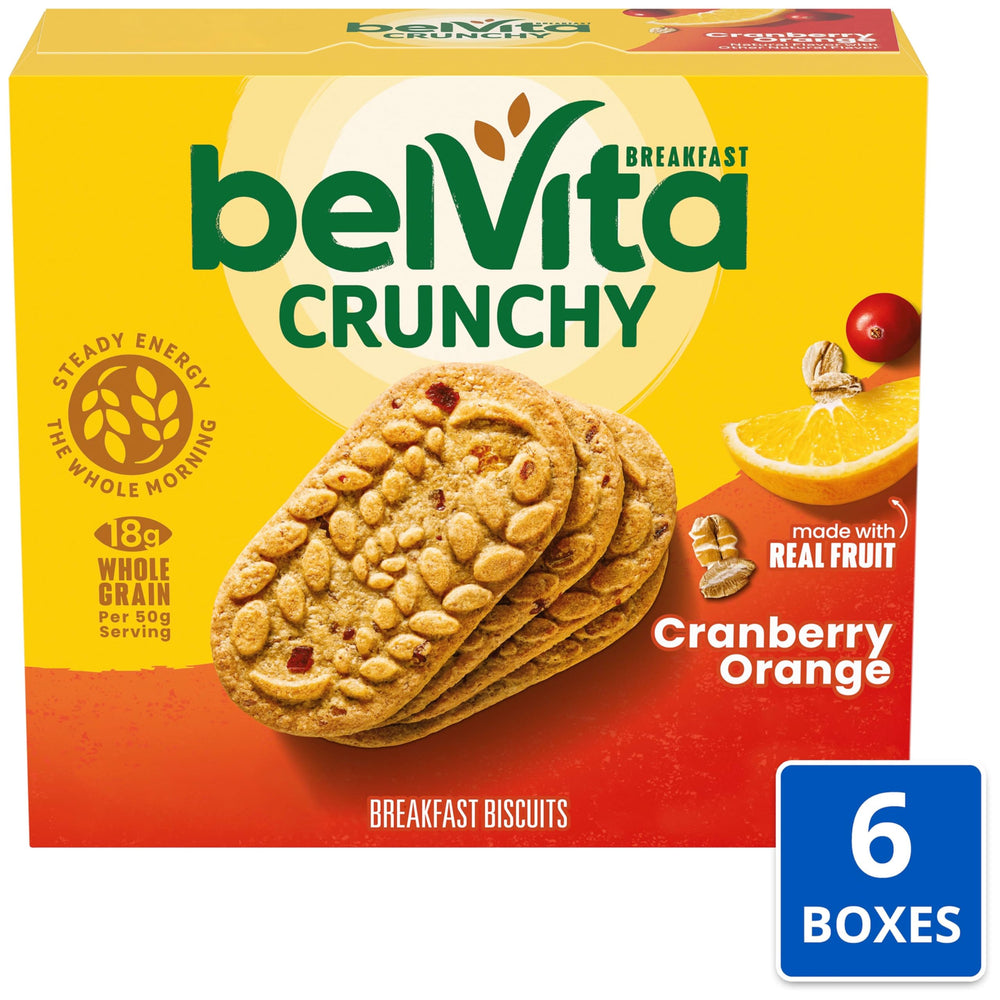 belVita biscuit close-up texture highlighting whole-grain crunch and satisfying bite