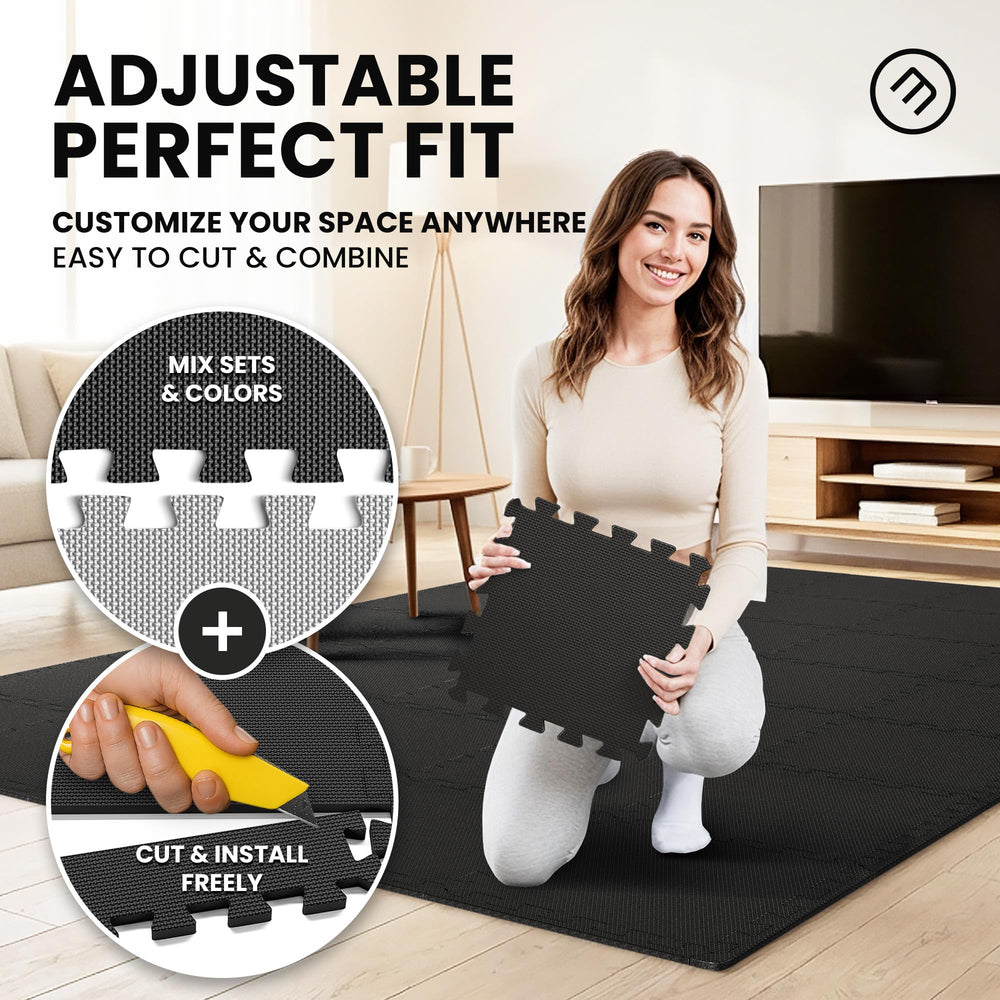 BeMaxx installed in a home gym reducing noise and protecting floor