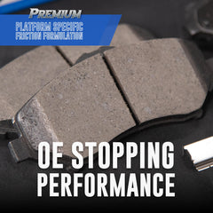 Bendix pads installed on rotor illustrating consistent braking performance