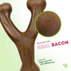 Detalle de textura del Benebone Wishbone mostrando resistencia al desgaste