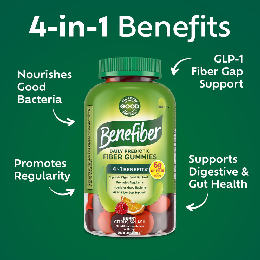 Benefiber gomita textura en primer plano muestra suavidad y sabor apetecible