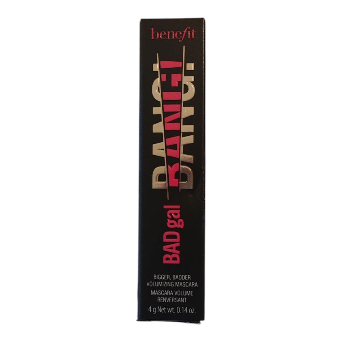 Benefit envase frontal del producto mostrando diseño y volumen