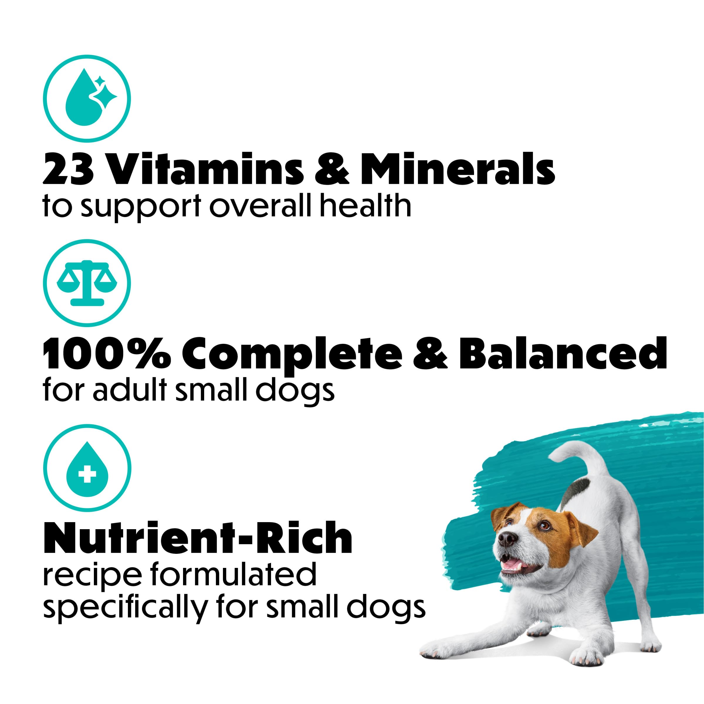 Beneful bag back label with nutrition facts for informed feeding
