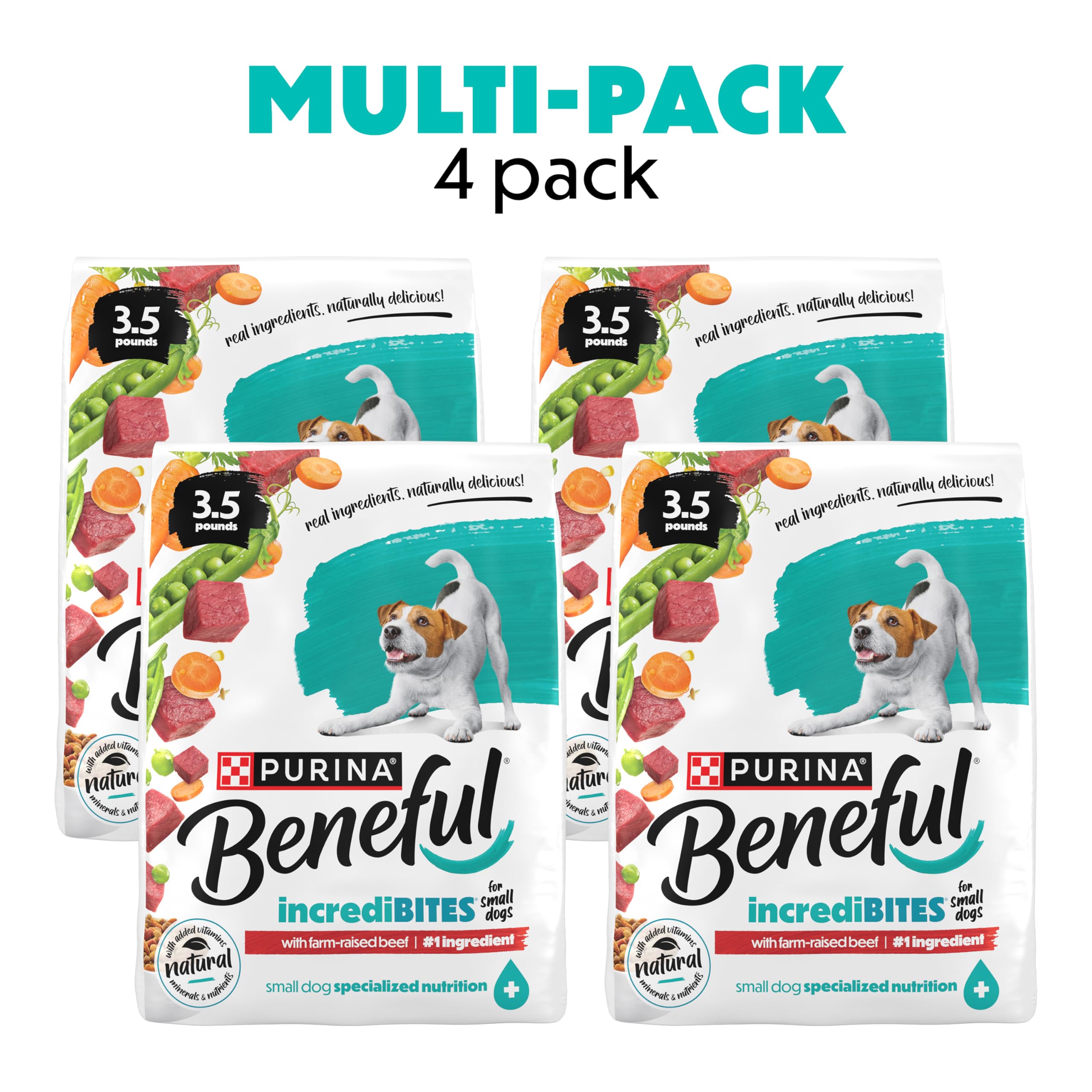 Beneful close-up of kibble texture for easy chewing benefit