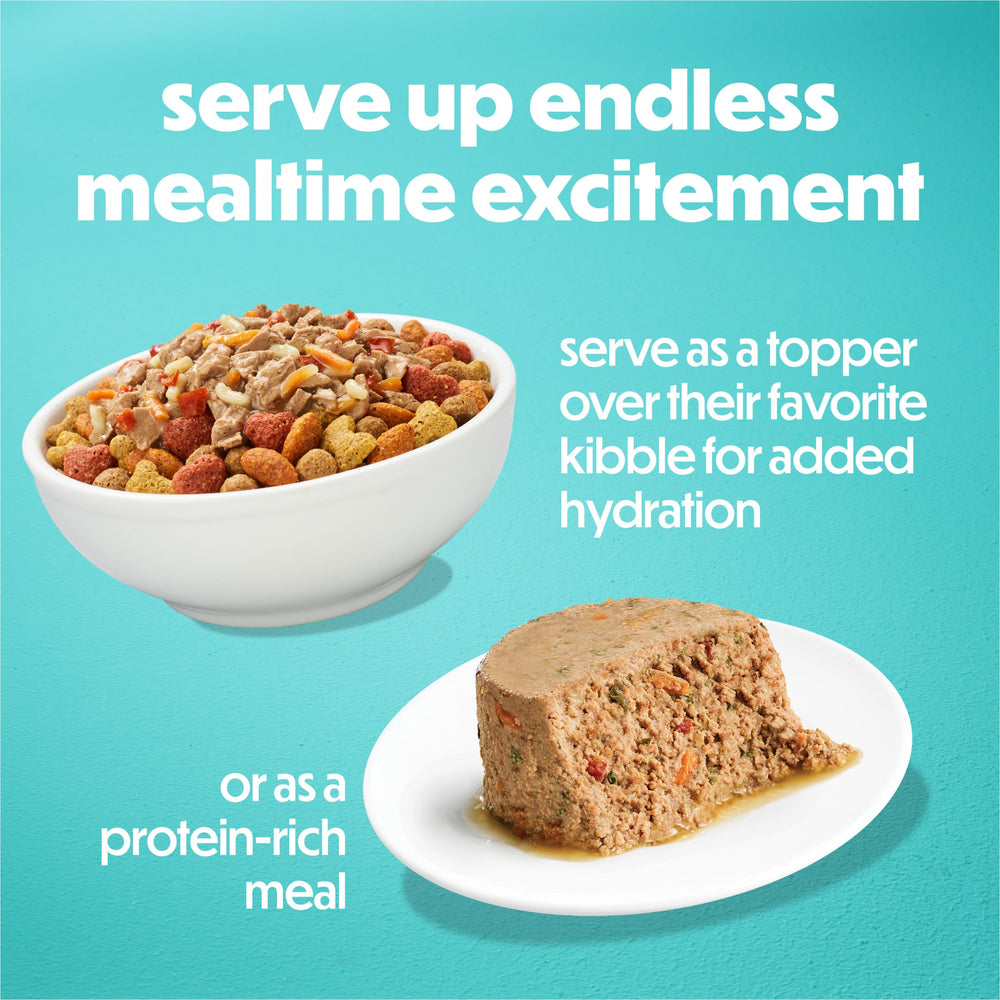 Beneful served in dog bowl on table showing appeal and mealtime convenience