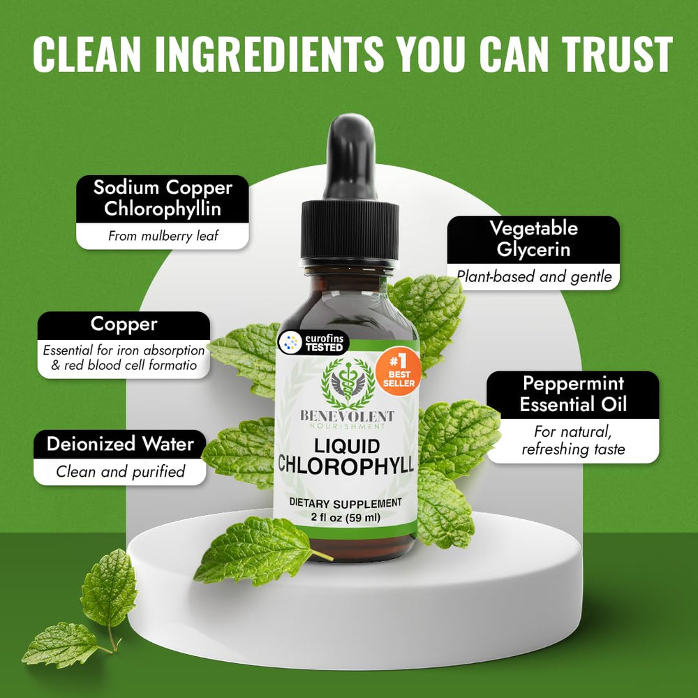 Benevolent etiqueta con ingredientes para transparencia y confianza