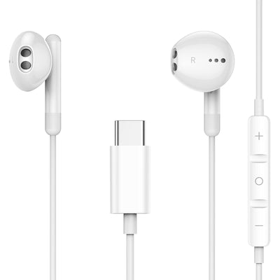 BENEWY auriculares al lado de un teléfono para referencia de tamaño