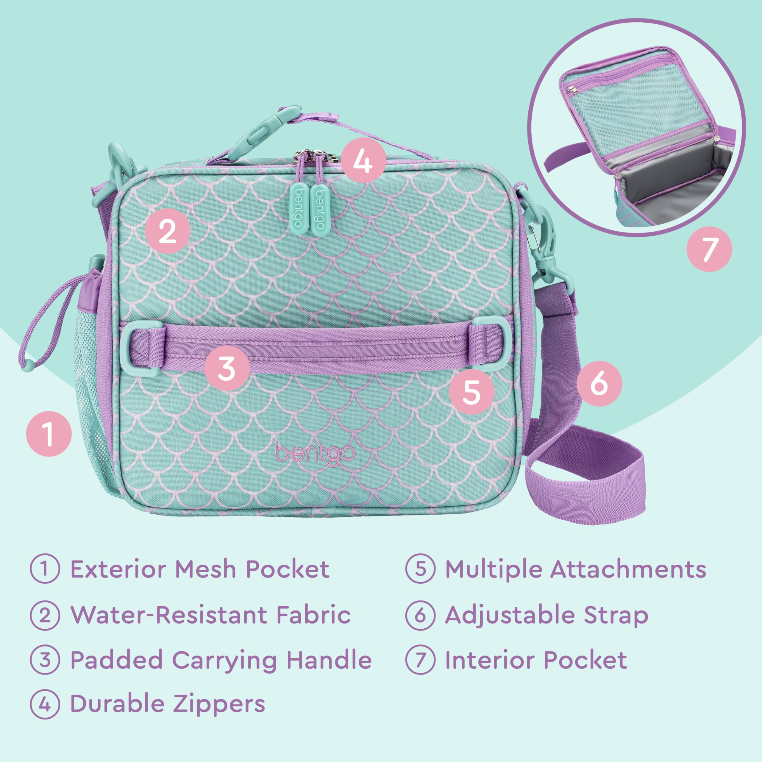 Bentgo bolsa abierta con lunchbox y snacks para organización práctica