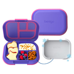 Bentgo front view showing compact leakproof lunchbox and secure latch benefit
