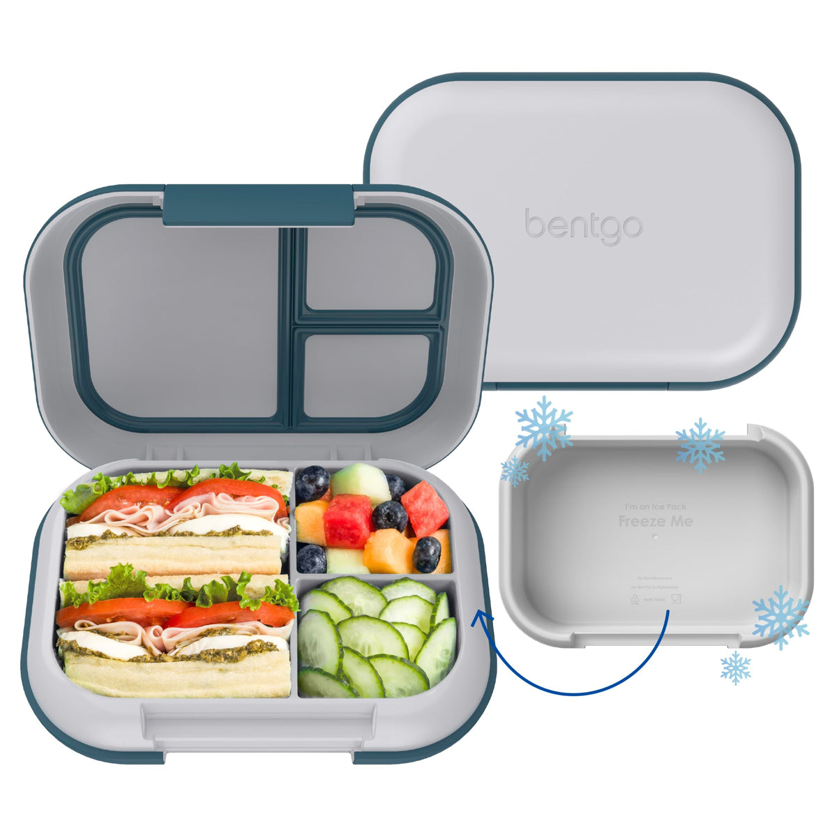 Bentgo Chill Max front view showing roomy capacity and sleek two-tone shell benefit: portable storage