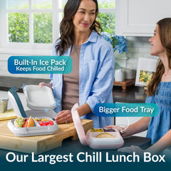Bentgo Chill Max open with removable food tray benefit: easy loading and cleaning