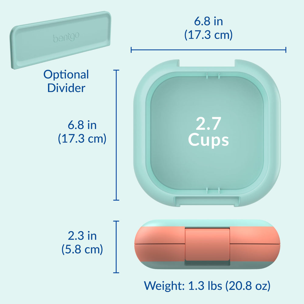 Bentgo comparación tamaño en mano, ideal para snacks pequeños