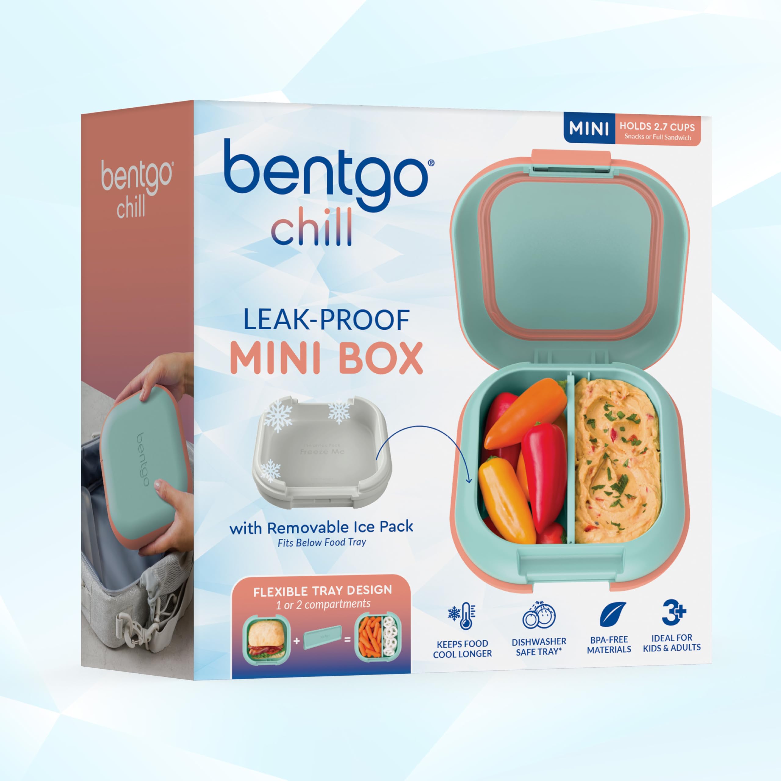 Bentgo escena picnic familiar, lonchera mantiene comida fresca