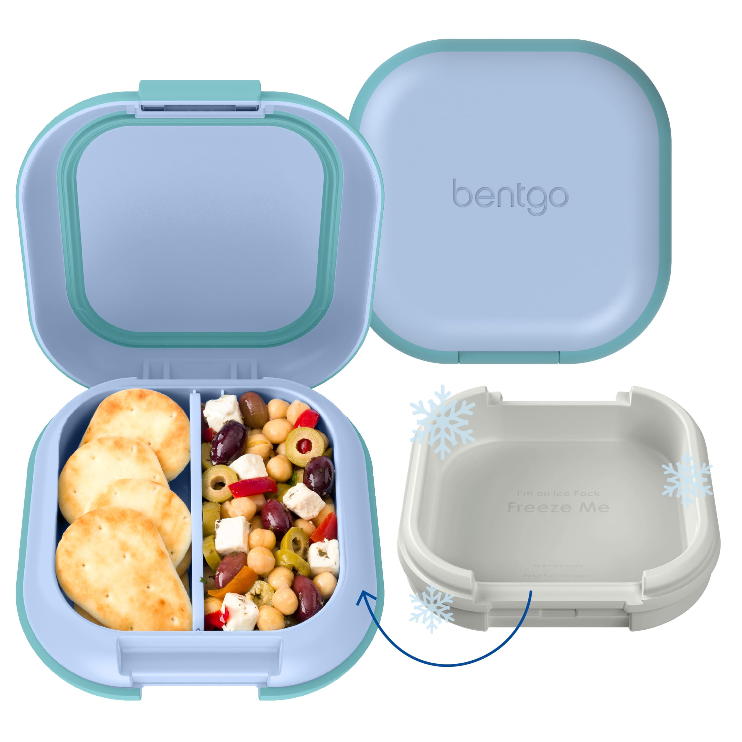 Bentgo Chill Mini vista frontal con cierre seguro y diseño moderno, mantiene alimentos organizados