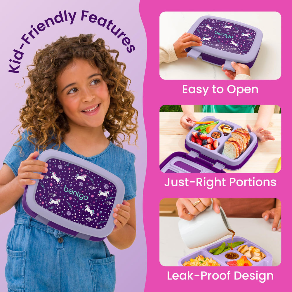 Bentgo kids inside backpack showing compact fit and grab-and-go convenience