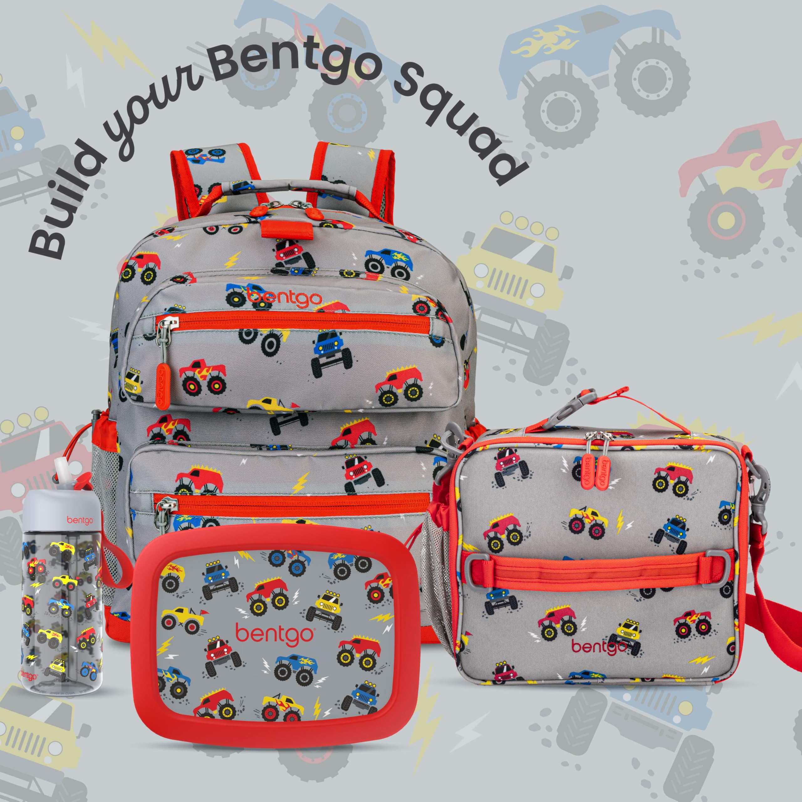 Bentgo lunch bag on school table with snacks showing practical daily use benefit