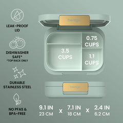 Bentgo removable divider detail demonstrating easy customization and cleaning benefit