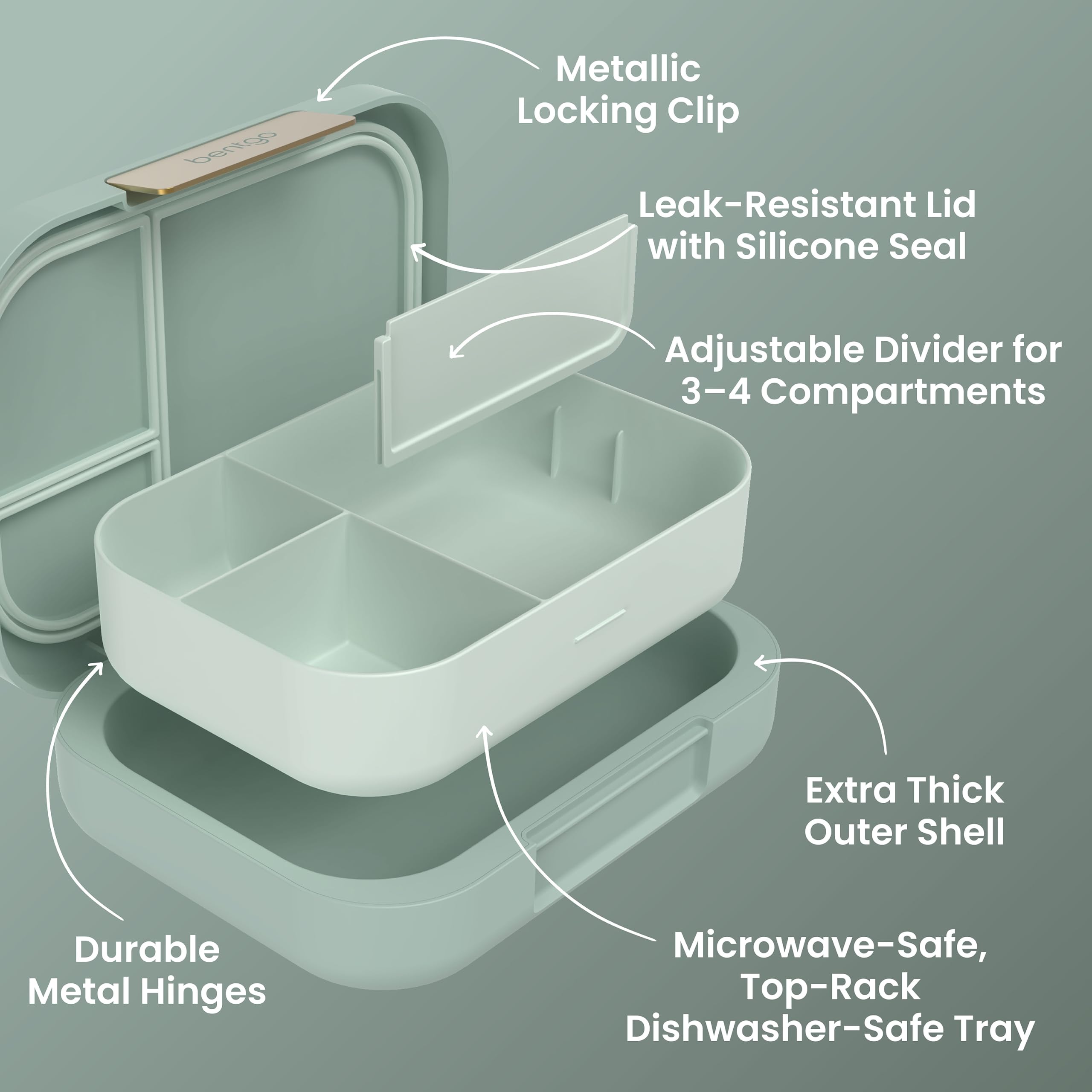 Bentgo silicone seal edge illustrating airtight gasket to protect against spills