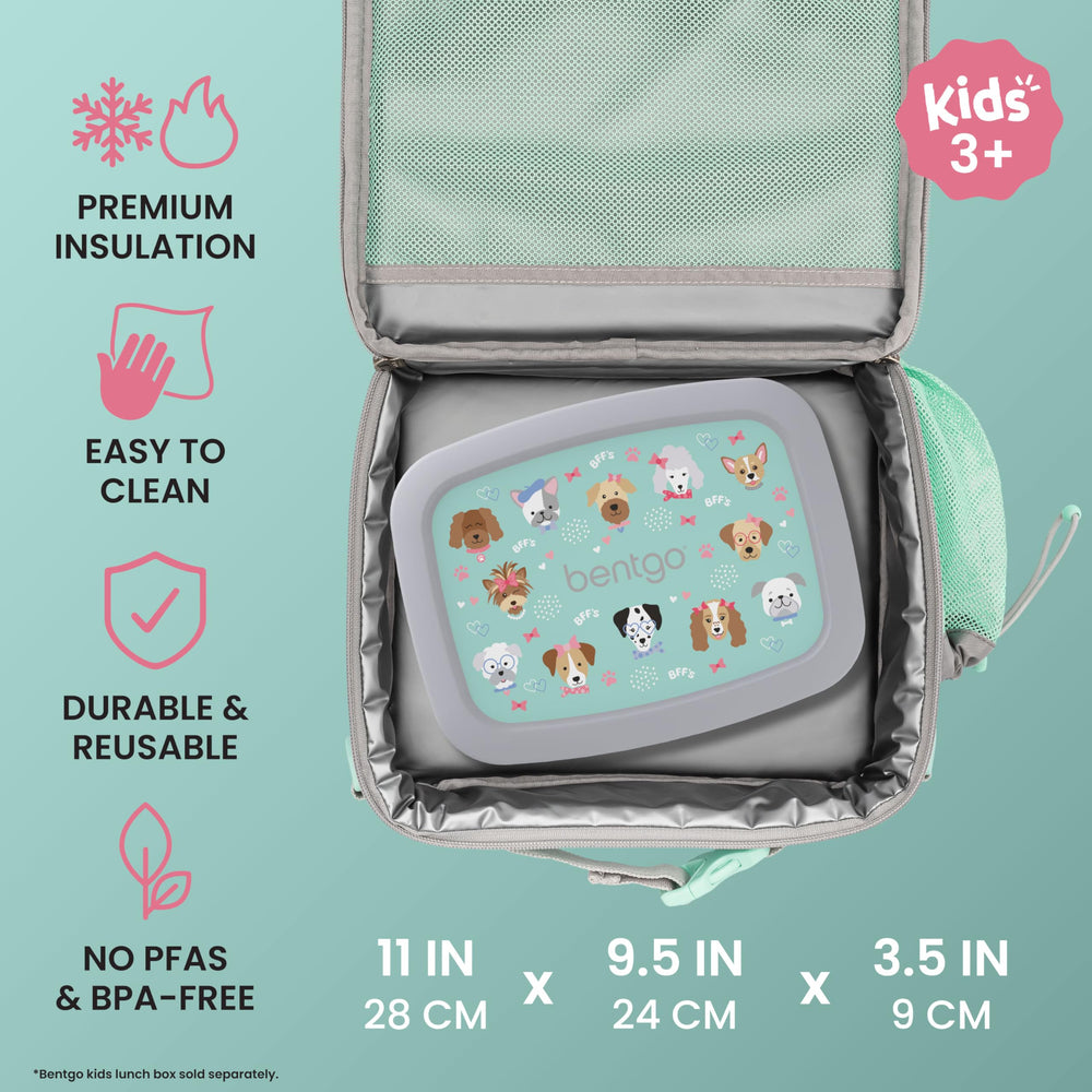 Bentgo zipper and padded handle detail for easy child use