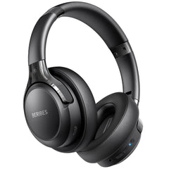 BERIBES front view folded headphones showing compact portability and storage benefit