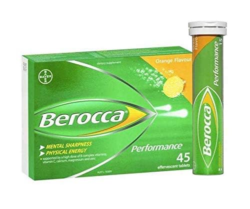 Berocca tabletas apiladas mostrando la forma y facilidad de uso