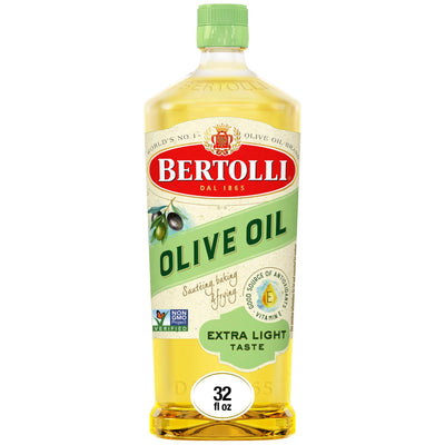 Bertolli botella frontal 32 fl oz mostrando empaque y volumen útil