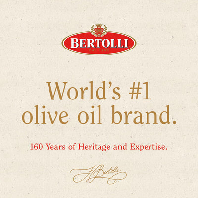 Bertolli gota de aceite destacando textura ligera y fluidez