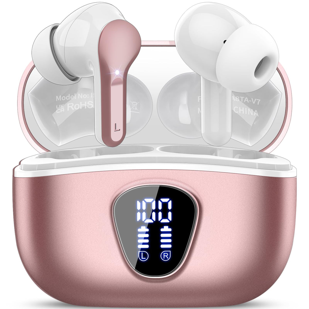 BESNOOW empaquetado frontal mostrando el estuche y auriculares, confianza inmediata