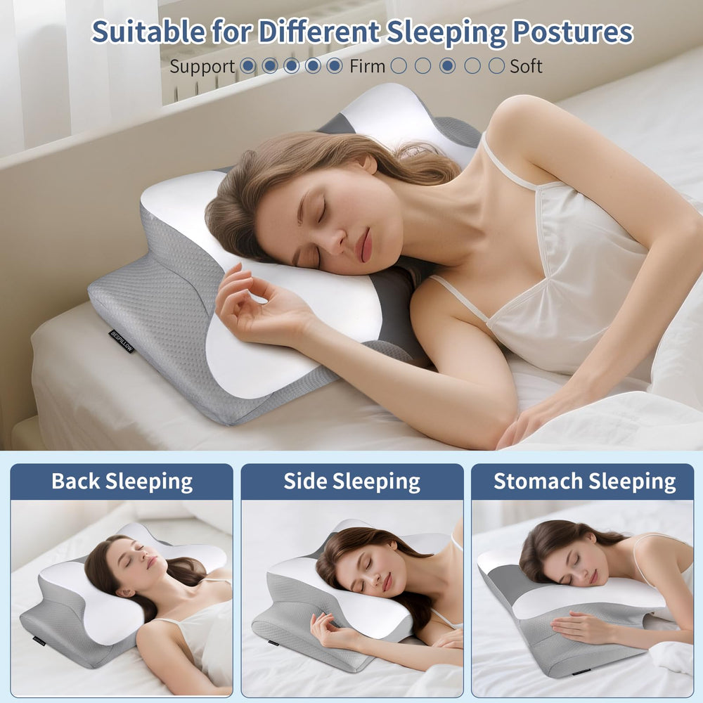 Bespillow almohada en cama decorada, ambiente relajante para mejor sueño