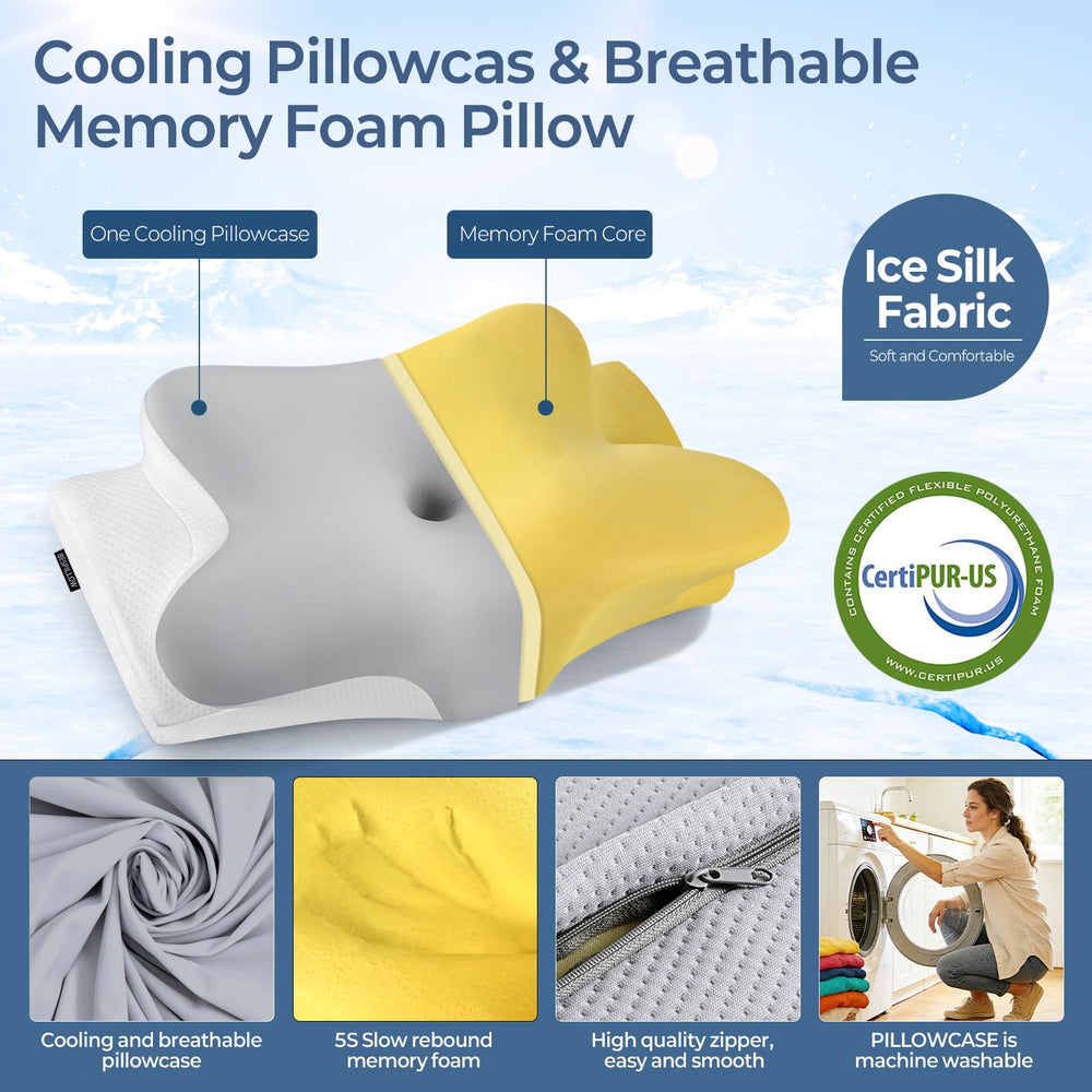 Bespillow funda de seda fría extraíble que mejora la ventilación y frescura