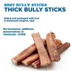 Best Bully Sticks comparación de tamaño 6 pulgadas para elegir por raza y seguridad