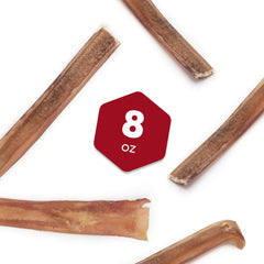 Best Bully Sticks palito junto a regla para mostrar tamaño ideal