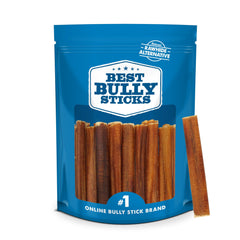 Best Bully Sticks envase frontal mostrando palitos naturales y beneficio nutritivo