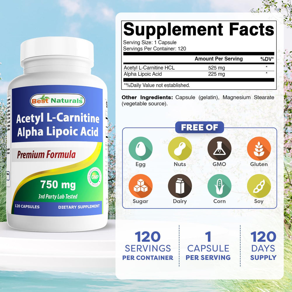 Best Naturals detalle de etiqueta con información de ingredientes y dosis