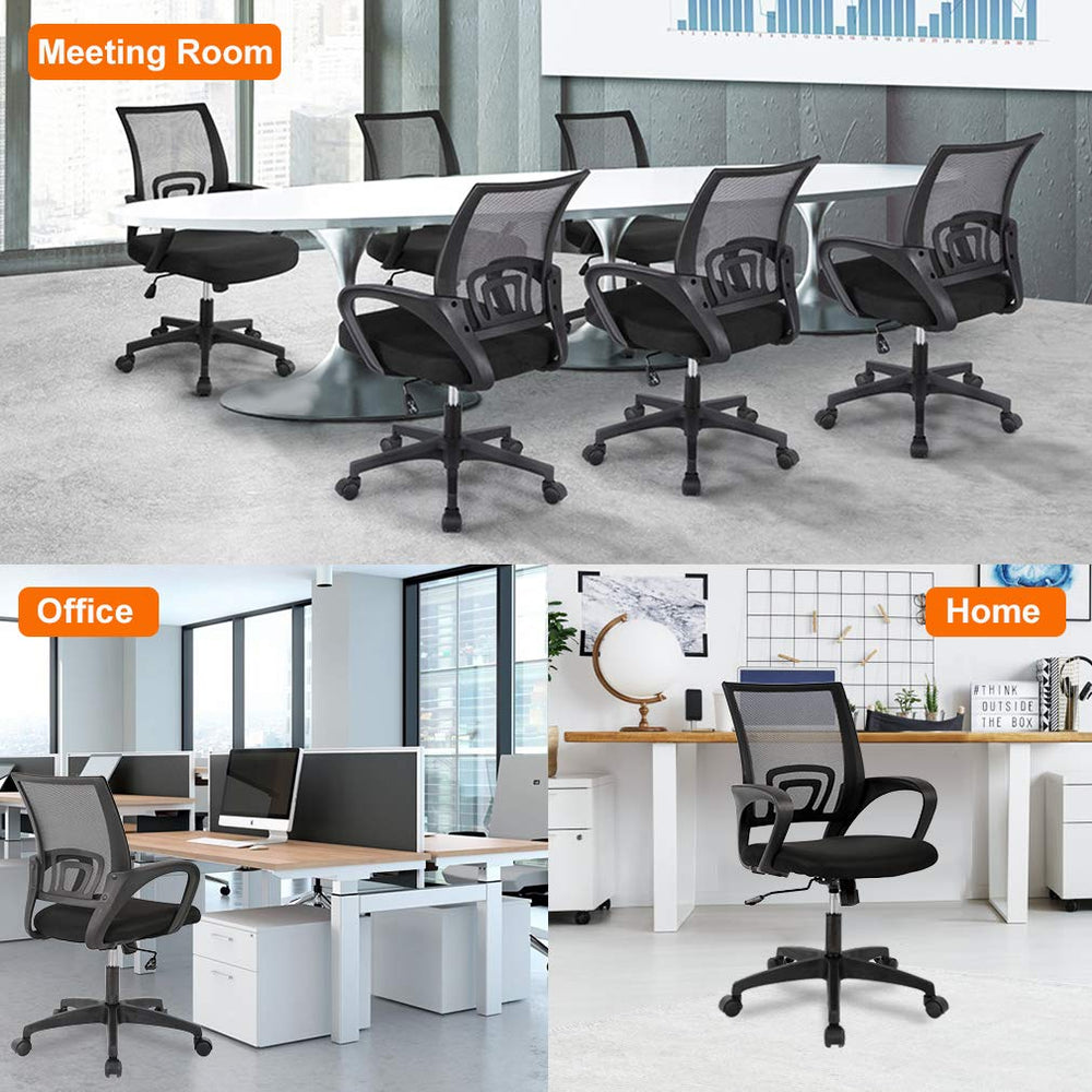 BestOffice in-office lifestyle shot with chair at desk offering compact workspace comfort