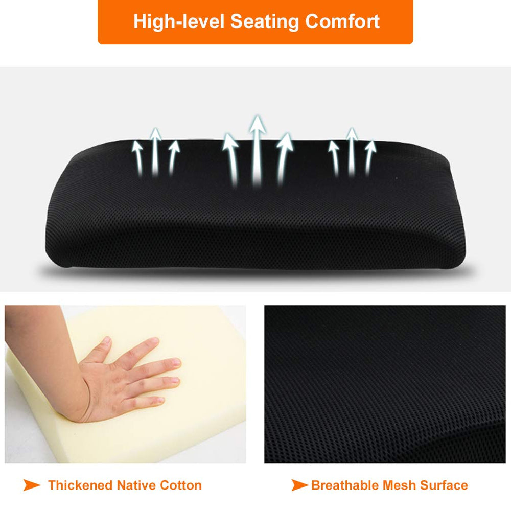 BestOffice mesh back close-up demonstrating airflow and breathable support benefit