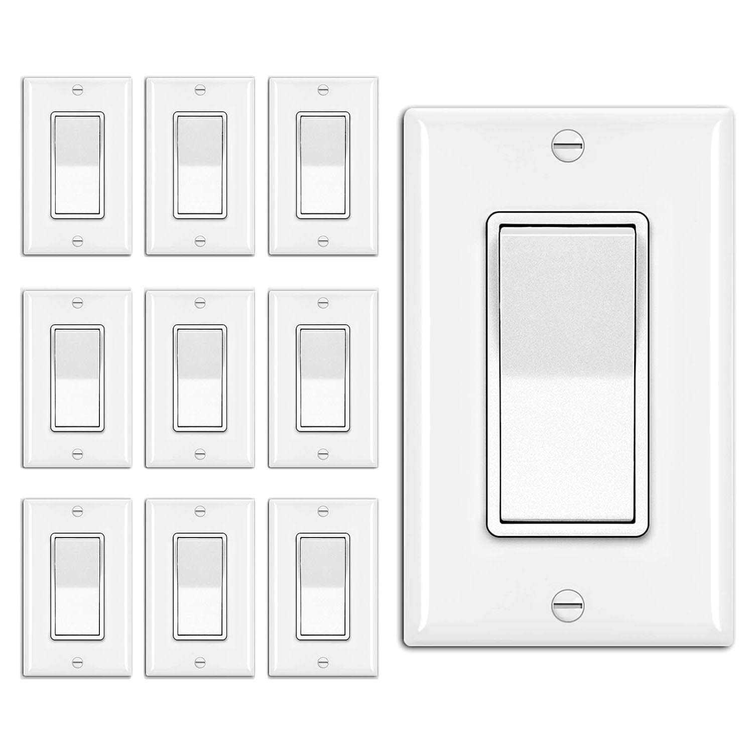BESTTEN vista frontal del interruptor con placa, aspecto moderno y control claro