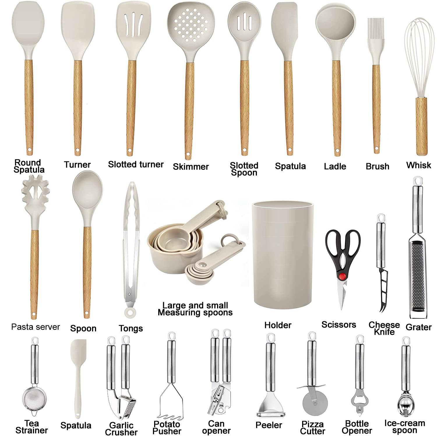 BESTZMWK detalle de cabezas de silicona sin rayar utensilios, protección
