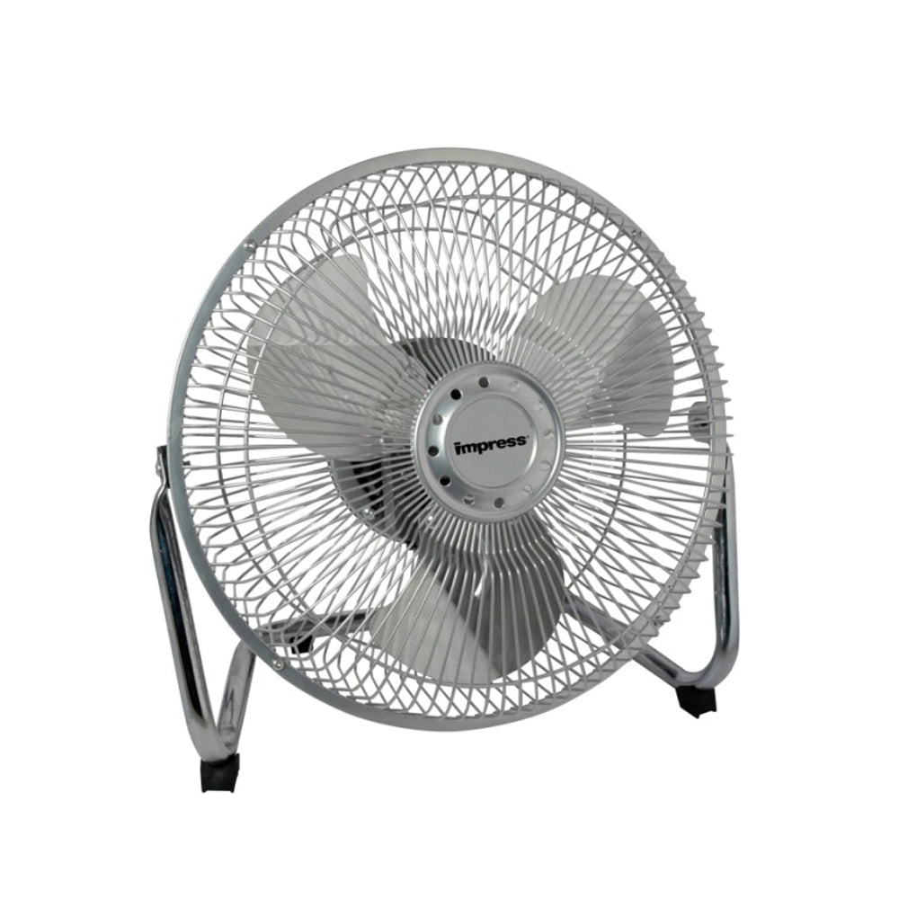 Better Chef ventilador de piso frontal mostrando rejilla de seguridad y flujo de aire eficiente