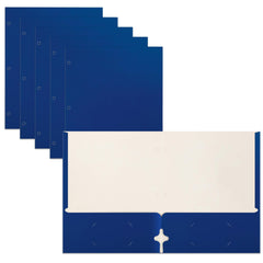 Better Office Products carpeta azul frontal mostrando acabado mate y orden