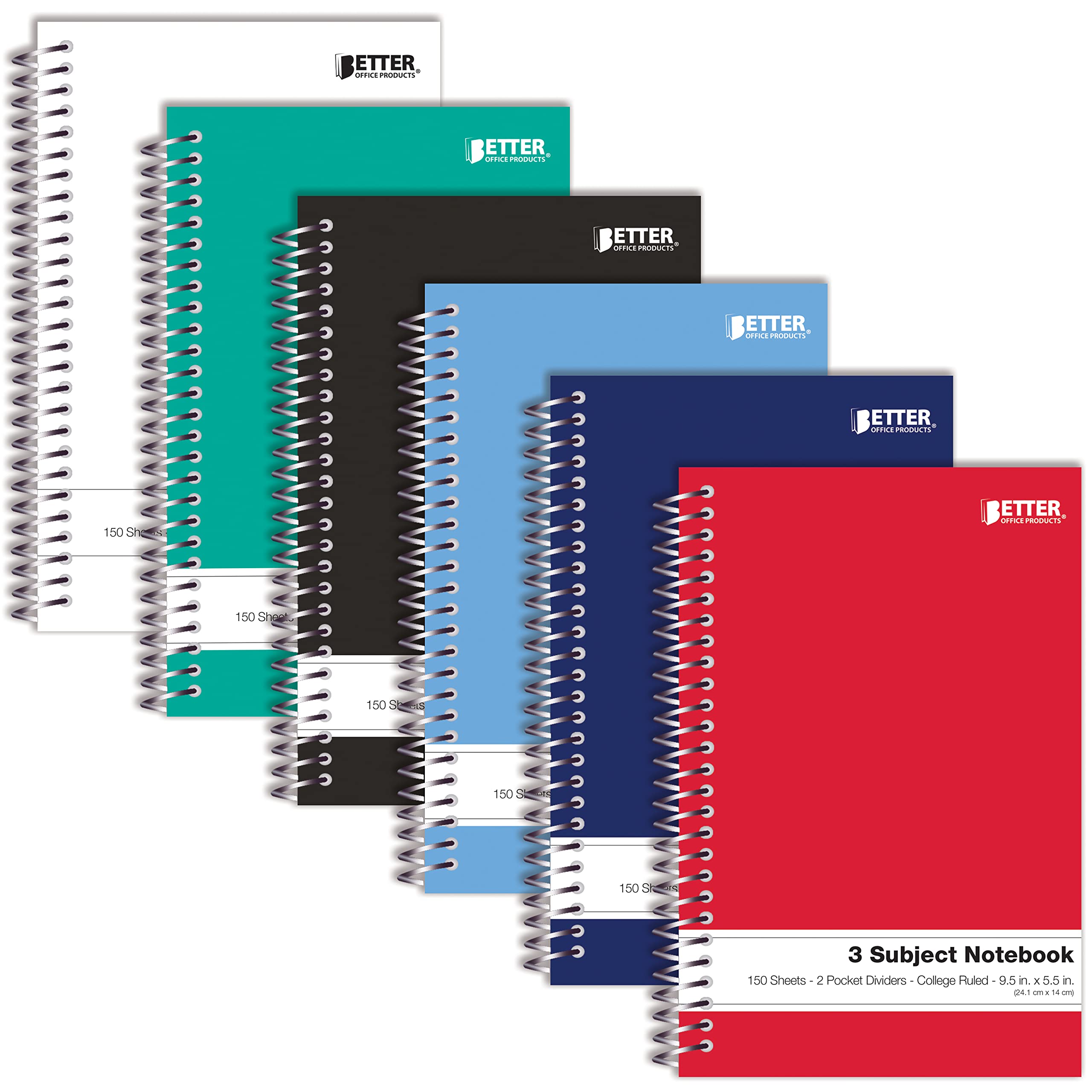 Better Office Products vista frontal de cubiertas laminadas y colores sólidos, protección duradera